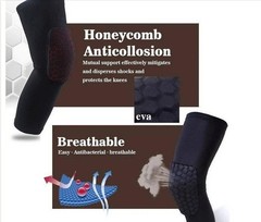 Basketball Knee Pads Protector Compression Sleeve Honeycomb Foam Brace Fitness