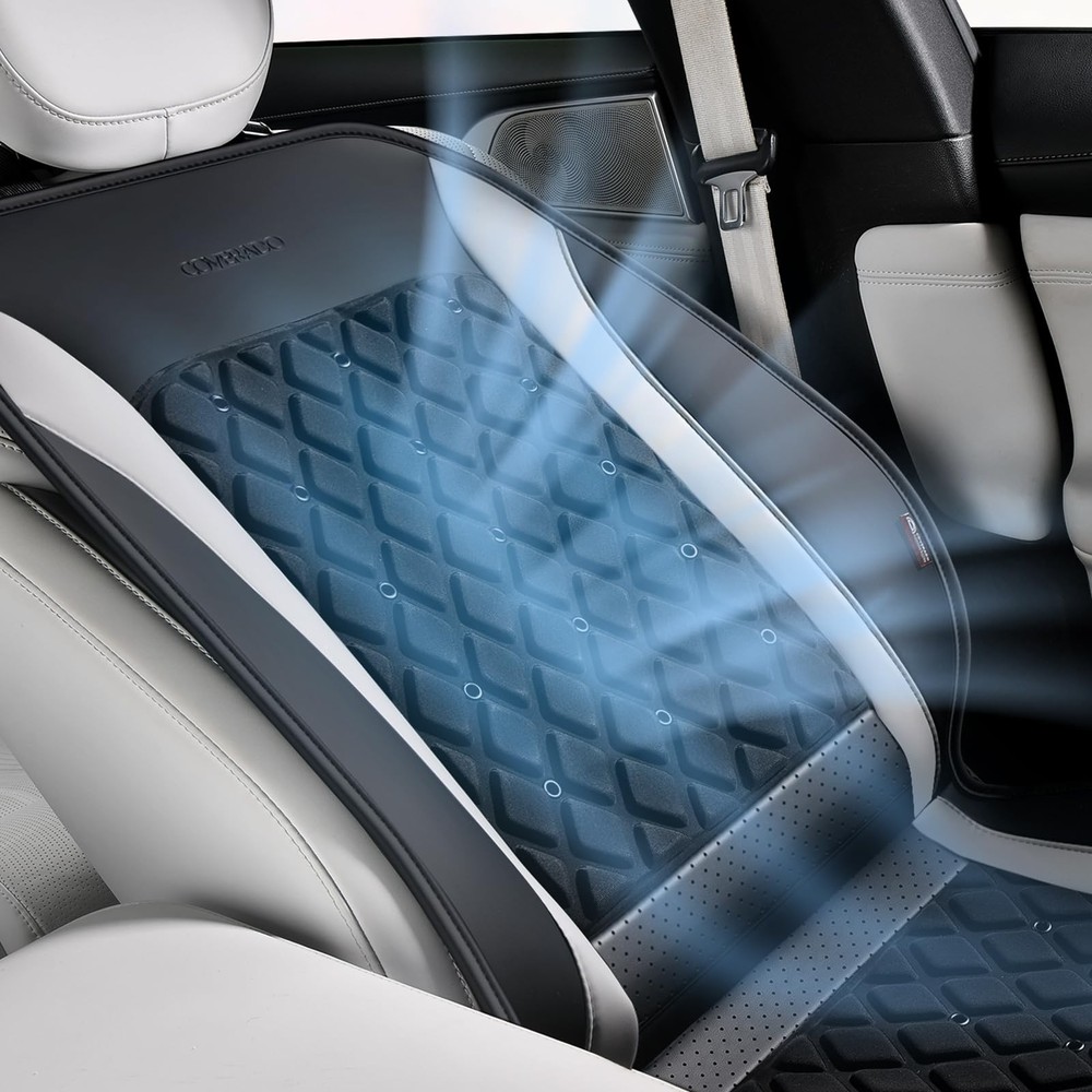 Upgraded Cooling Car Seat Cushion 8 Turbo Fans 12V-24V Ventilated Cooling Sea…