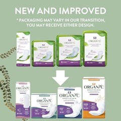 Organyc Organic Cotton Incontinence Pads, Odor Control, 64 Count