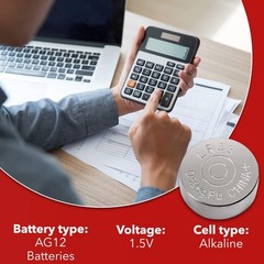 AG12 LR43 386 SR43 1.5V Alkaline Button Cell Watch Batteries 10 Pack