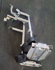 Invacare Swing Away Chrome Wheelchair Adjustable Footrest w/ Heel Loops 44200×27