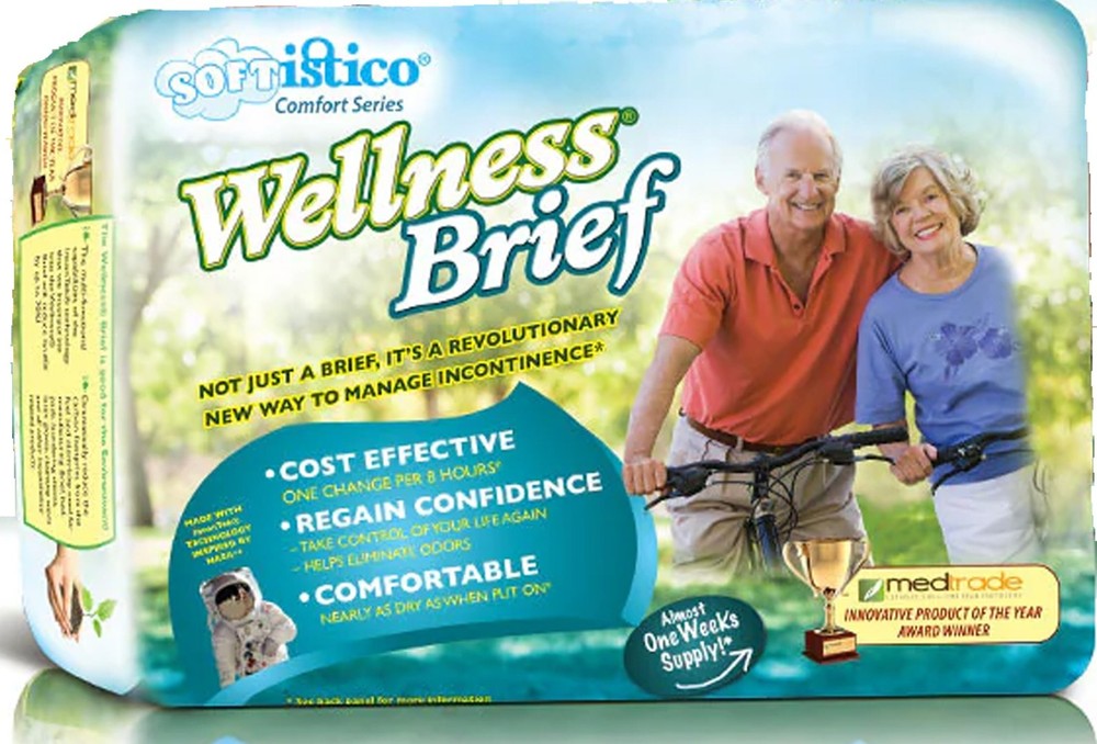 48 Wellness Softistico Size Medium Adult Diapers Waist 24-36 Inches 8hr Dryness