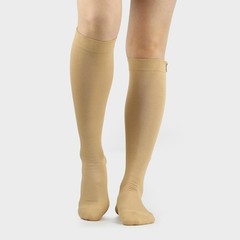 Gradient Pressure Knee-High Compression Socks with Zipper for Everyday Use