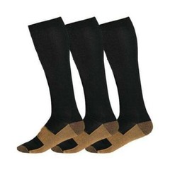 3 Pack Bamboo Compression Socks (20-30 mmHg) Moisture Wicking Support Stocking