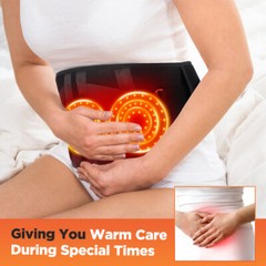 Red Light Therapy Back Massager Brace Belt Vibration Heat for Lumbar Pain Relief