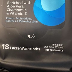 Lot 12 TAG Disposable Wipes Washcloths Alcohol-Free w/Aloe Vera Vitamin E
