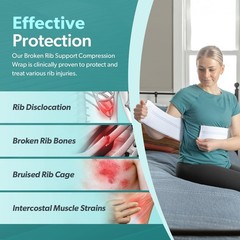 Rib Brace Compression Wrap for Men & Women – Chest Support for Fractured Ribs, C