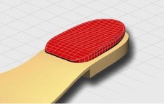 Pedag Perfekt 133 heel cup leather pads, absorb impact shock & relieve heel pain