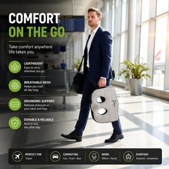 Aylio Socket Seat Cushion for 14.5″L x 18.5″W x 2.5″H, Graphite Gray / Black