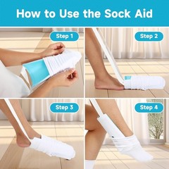 Terry Cloth Sock Aid & Adjustable Pants Helper for Elderly – Regain Independence