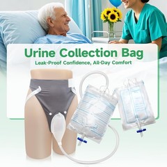 Condom Catheters for Elderly Men Age 80, External Catheter with 2 Urine Colle…