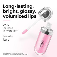 Kiko Milano 3D Hydra Lip Shine Hydrating Plumping Non-Sticky Moisturizing Lip