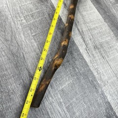 Natural Hardwood Walking Stick Cane Rustic Handcrafted Hiking Staff 39 Inch Bark
