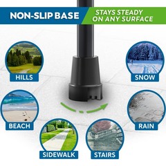 HoneyBull Walking Cane | Single Tip Canes for Men & Women, Normal Cane, Black
