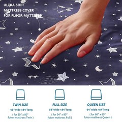 MAXYOYO Mattress Cover for Traditional Japanese Futon Mattress, Queen, Star