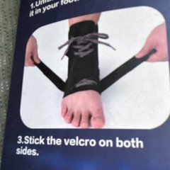 VERCARNON Lace Up Ankle Support/Brace, Size M, Black, Adjustable Compression