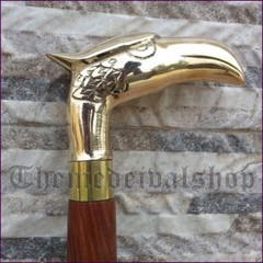 Vintage Solid Brass Handle Antique Style Victorian Cane Wooden Walking Stick New