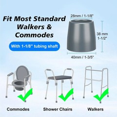 Rubber Walker Tips – Walker Feet Replacement – Walker Leg Caps – Heavy Duty Acce
