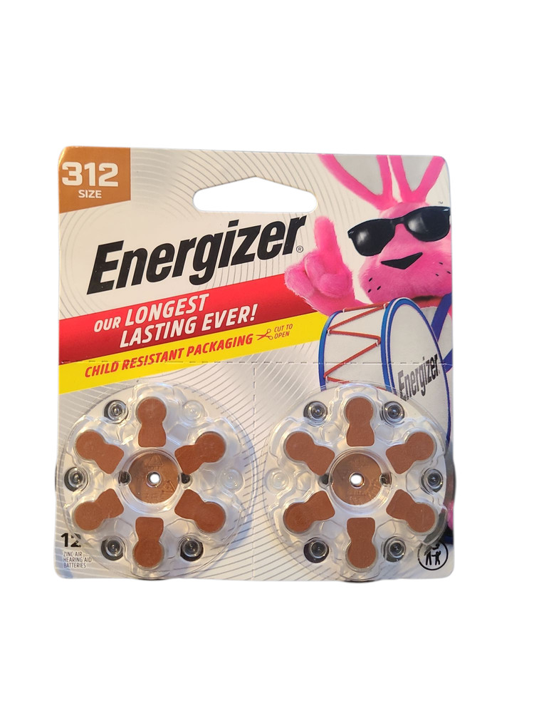 Energizer Hearing Aid Battery Size 312 12pk – Brown