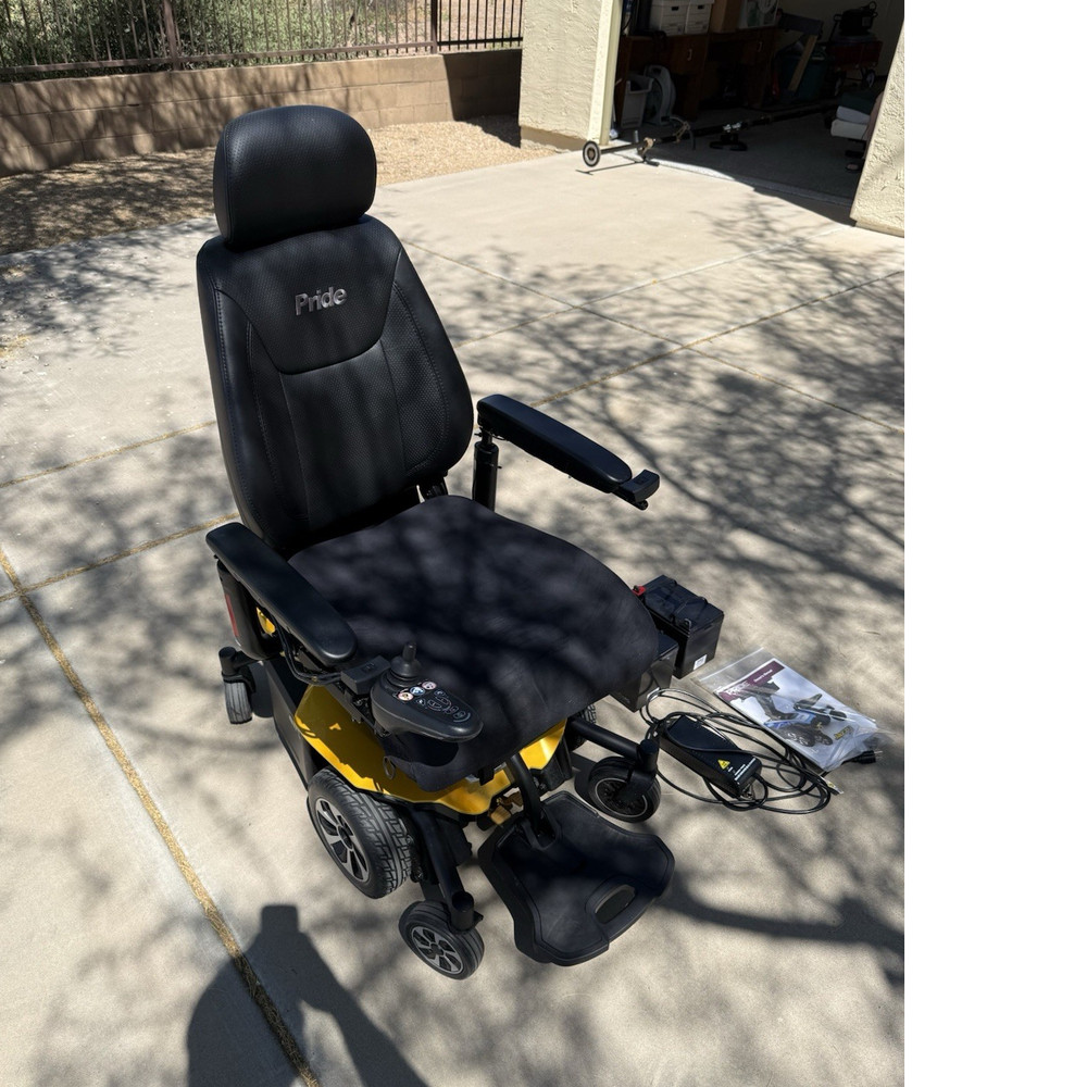 Pride Jazzy Air 2 Elevating Power Wheelchair, 4-Wheel Joystick, Headrest