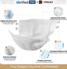 10 Disposable Adult Incontinence Diaper-Maximum Absorbency, Wetness Indicator.