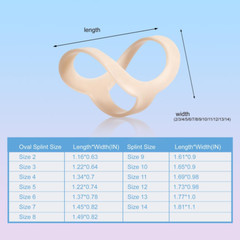 Oval Finger Splint 8 Pcs, Finger Splints for Arthritis, Mallet Finger, Trigger F