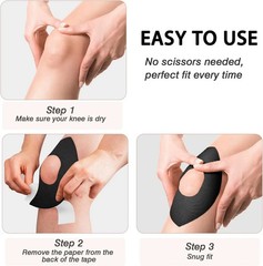 Precut Kinesiology Knee Tape 10 Pack Pain Relief Support Sports Therapy Tape