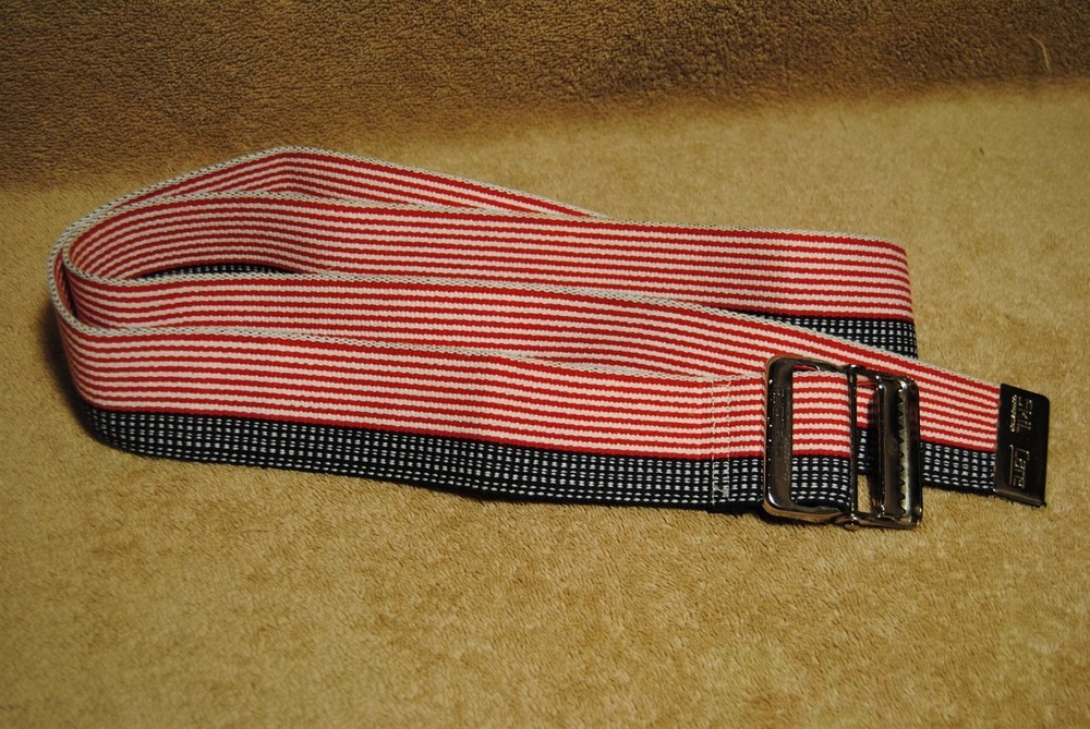 Old Gait Transfer Belt Skil-Care Red White & Blue Patriotic Stripes Made in USA
