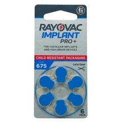 Rayovac Cochlear Implant Pro+ Batteries | Size 675 (60 pack)