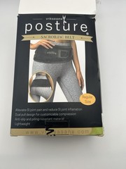 Vriksasana Posture Sacroiliac Belt Regular Size Black Dual Pull Anti-Slip OB