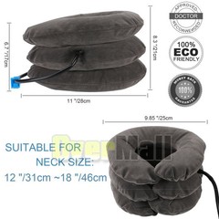 USA Cervical Neck Traction Device Inflatable & Adjustable Neck Stretcher Pillow