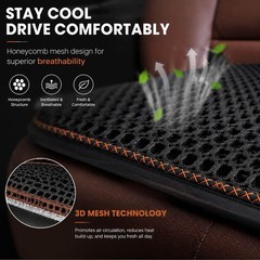 New Summer Cooling Ventilated Big Air Mesh Seat Cushion Pad for Car,Universal…