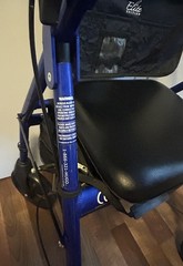Drive Medical Hugo Elite Rollator Walker with Seat Backrest and Basket Blue