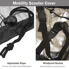 Mobility Scooter Storage Cover, 420D Waterproof Wheelchair Cover for Storage,…