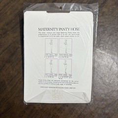 Med MATERNITY Panty Hose Cotton Crotch w Tummy Control Taupe 5′-5’6″ 120-140 lbs