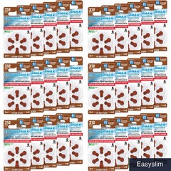 Hearing Aid Batteries Size 312 1.4V Brown Tab 180 Count Bulk Pack