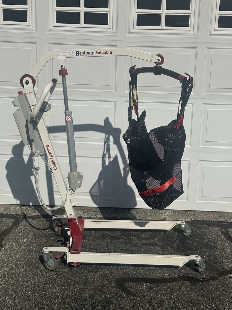 Best Care Patient Lift, Power, Folding, 400 Lb. Capacity With Sling