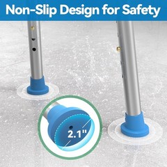 Loyoda Shower Chair for Inside Shower with Removable Back, Adjustable Height.