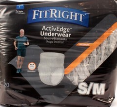 Fitright ActivEdge Incontinence Underwear Diapers For Men Heavy S/M 28-40 Inch