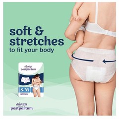 56 Count Always Discreet Postpartum Incontinence Underwear Women’s Large Bladder