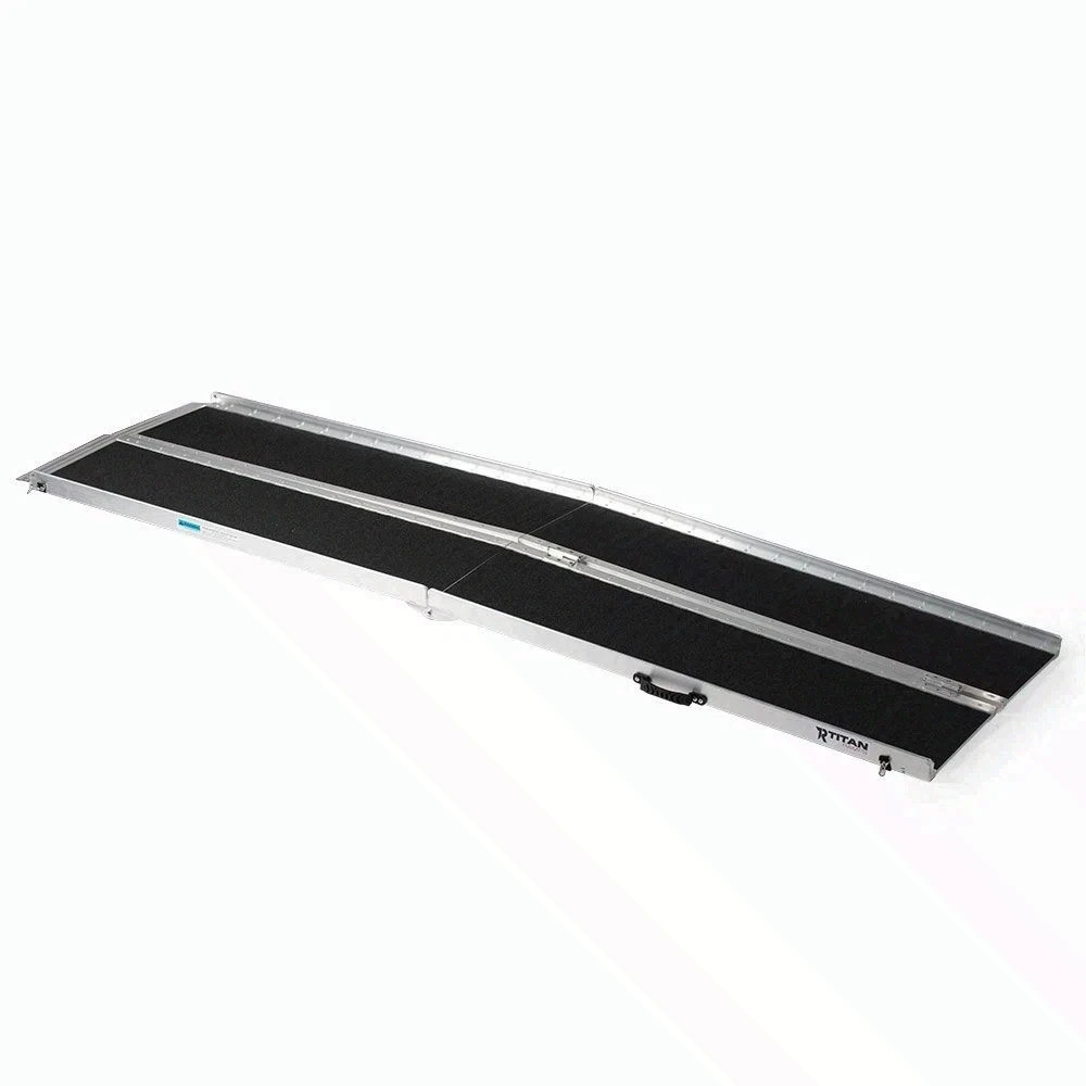 Titan Ramps 8ft Aluminum Multi-Fold Wheelchair Ramp 600 lb 29in Wide