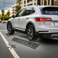 2/4/6PCS Rise Heavy Duty Rubber Driveway Threshold Curb Ramp For Wheelchair Cars