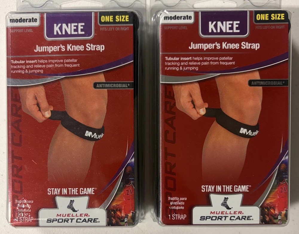 2 Mueller Sports Care Jumper’s Knee Strap, NEW Basketball, Runners, Patellar
