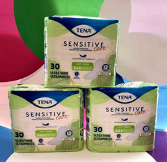 3 – Tena Sensitive Pads/Serviettes Care Skin Comfort Formula Maximun 3X Protect