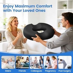Donut Pillow for Tailbone Pain, Hemorrhoids Cooling Gel Memory Foam Chair Se