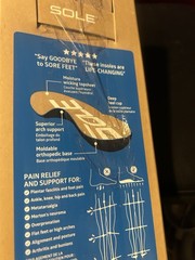 SOLE Active Medium Orthotic Insoles with Met Pad Red Size M 8,W 10 – New