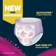 Goodnites Girls‘ Nighttime Bedwetting Underwear, Size Extra Large (95-140+ lb…