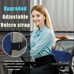 Ergonomic Lumbar Roll Pillow for Back Pain Relief – Dark Blue, Compact 11×4.3“