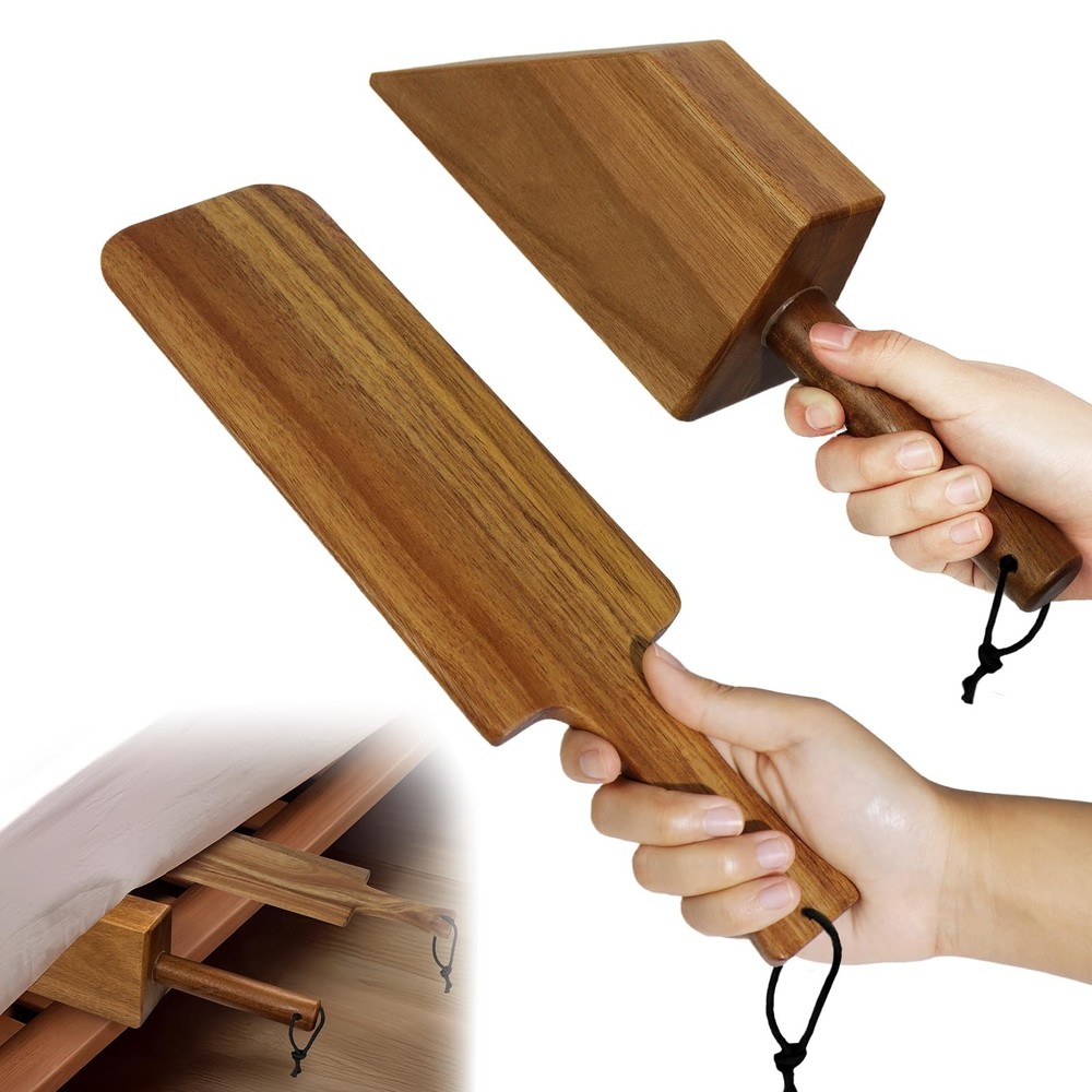 Acacia Wood Mattress Lifter Tool for Changing Sheets, Easy Lever-Action Lift …