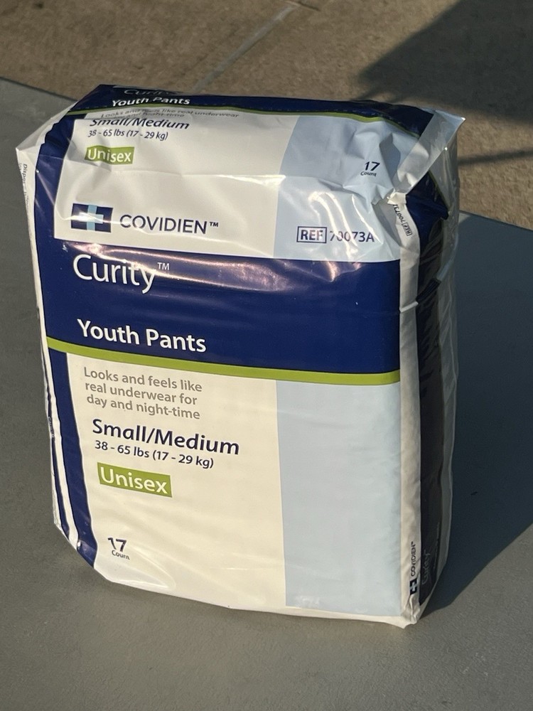 Curity Youth Pants Small/Medium 17 ct Unisex 38-65 lbs 70073A
